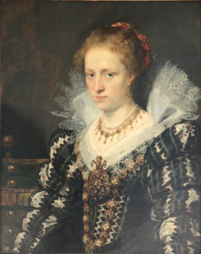 Portret van Jacqueline van Caestre, echtgenote van Jean Charles de Cordes door Workshop of Peter Paul Rubens